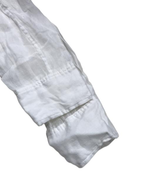 Whim Gazette（ウィムガゼット）Whim Gazette (ウィムガゼット) クルーネックラミーブラウス/バックボタンブラウス ホワイト サイズ:Fの古着・服飾アイテム