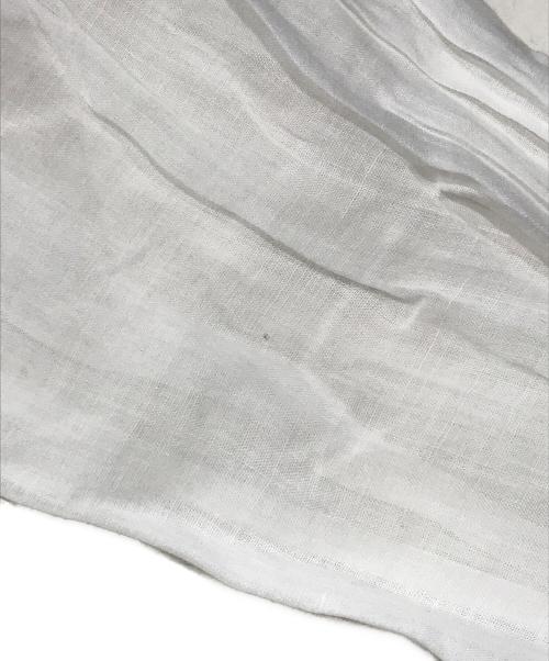 Whim Gazette（ウィムガゼット）Whim Gazette (ウィムガゼット) クルーネックラミーブラウス/バックボタンブラウス ホワイト サイズ:Fの古着・服飾アイテム