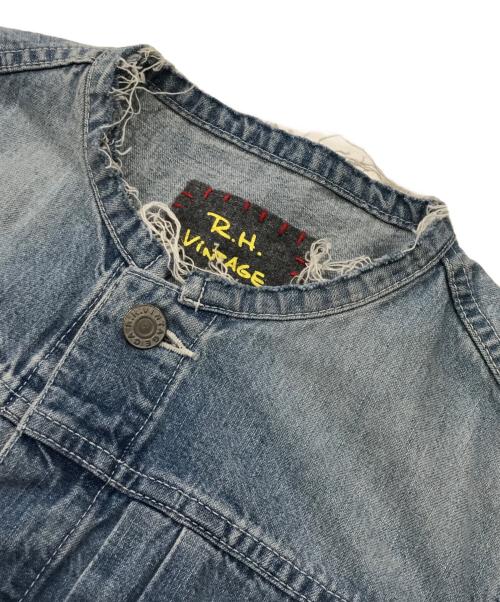 Ron Herman VINTAGE（ロンハーマン ヴィンテージ）Ron Herman VINTAGE (ロンハーマン ヴィンテージ) ノーカラーデニムジャケット／ヴィンテージライクジャケット インディゴ サイズ:ＸＳの古着・服飾アイテム