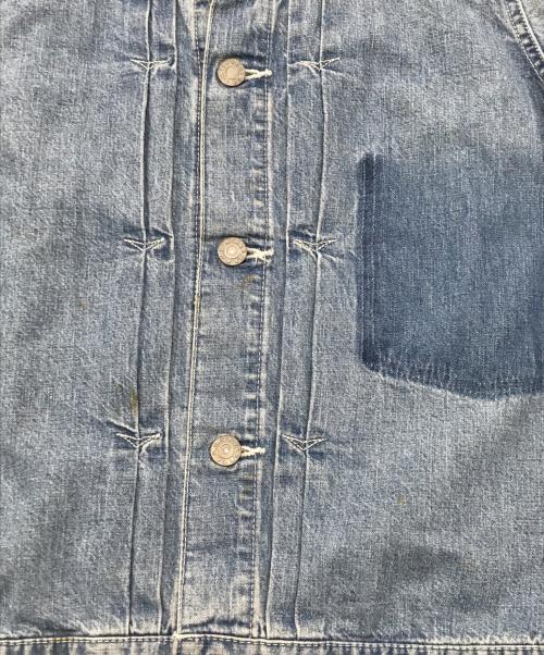 Ron Herman VINTAGE（ロンハーマン ヴィンテージ）Ron Herman VINTAGE (ロンハーマン ヴィンテージ) ノーカラーデニムジャケット／ヴィンテージライクジャケット インディゴ サイズ:ＸＳの古着・服飾アイテム