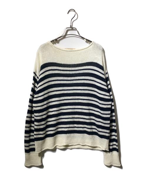 Curensology（カレンソロジー）Curensology (カレンソロジー) マルチボーダーニットプルオーバー アイボリー サイズ:Fの古着・服飾アイテム