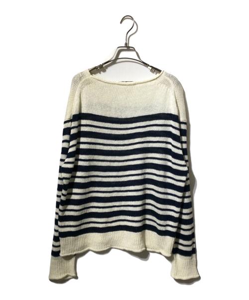 Curensology（カレンソロジー）Curensology (カレンソロジー) マルチボーダーニットプルオーバー アイボリー サイズ:Fの古着・服飾アイテム