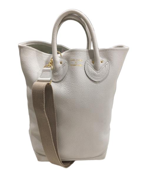 YOUNG & OLSEN The DRYGOODS STORE（ヤングアンドオルセン ザ ドライグッズストア）YOUNG & OLSEN The DRYGOODS STORE (ヤングアンドオルセン ザ ドライグッズストア) EMBOSSED LEATHER HAVERSACK M アイボリーの古着・服飾アイテム