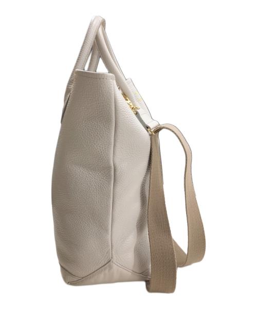 YOUNG & OLSEN The DRYGOODS STORE（ヤングアンドオルセン ザ ドライグッズストア）YOUNG & OLSEN The DRYGOODS STORE (ヤングアンドオルセン ザ ドライグッズストア) EMBOSSED LEATHER HAVERSACK M アイボリーの古着・服飾アイテム