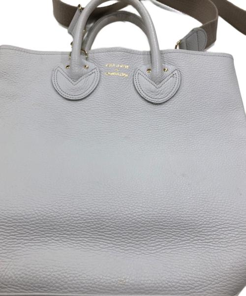 YOUNG & OLSEN The DRYGOODS STORE（ヤングアンドオルセン ザ ドライグッズストア）YOUNG & OLSEN The DRYGOODS STORE (ヤングアンドオルセン ザ ドライグッズストア) EMBOSSED LEATHER HAVERSACK M アイボリーの古着・服飾アイテム