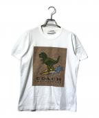 COACHコーチ）の古着「スクエアプリントTシャツ」｜ホワイト