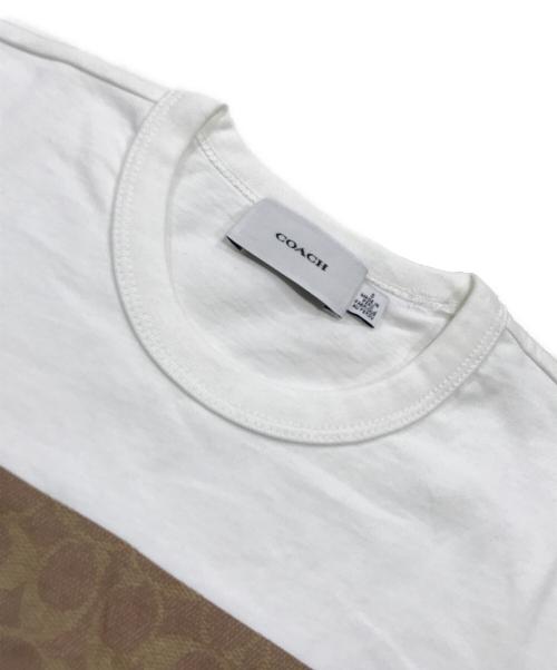 COACH（コーチ）COACH (コーチ) スクエアプリントTシャツ ホワイト サイズ:Sの古着・服飾アイテム