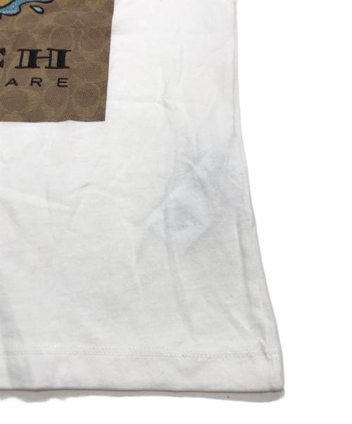 COACH（コーチ）COACH (コーチ) スクエアプリントTシャツ ホワイト サイズ:Sの古着・服飾アイテム