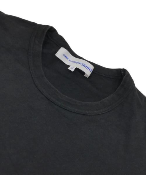 COMME des GARCONS SHIRT（コムデギャルソンシャツ）COMME des GARCONS SHIRT (コムデギャルソンシャツ) ダブルスリーブ Tシャツ/デザイン半袖カットソー ブラック×グレー サイズ:Mの古着・服飾アイテム