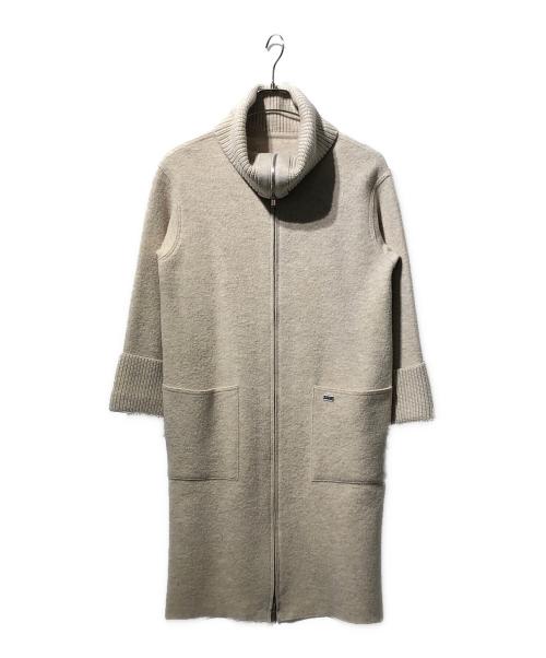 FOXEY（フォクシー）FOXEY (フォクシー) フードストール付 ニット ベージュ サイズ:Fの古着・服飾アイテム