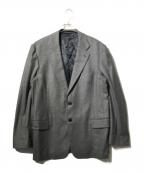 TOMORROW LAND PILGRIMトゥモローランド ピルグリム）の古着「Super120'sウールポリエステル ホップサック シングルブレステッド2Bジャケット」｜グレー