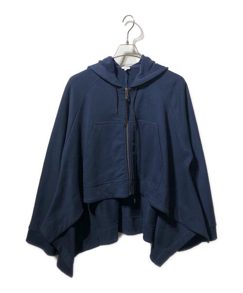 LOEWE（ロエベ）LOEWE (ロエベ) Oversize Anagram Embroidered Zip Hoodie ネイビー サイズ:Sの古着・服飾アイテム