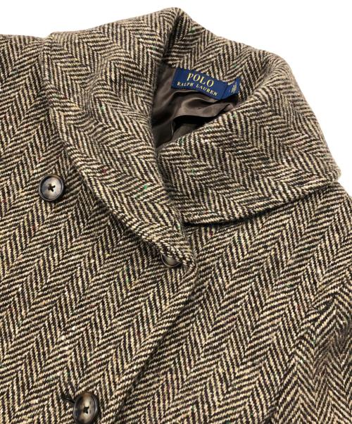 POLO RALPH LAUREN（ポロ・ラルフローレン）POLO RALPH LAUREN (ポロ・ラルフローレン) ヘリンボーンコート ブラウン サイズ:Sの古着・服飾アイテム