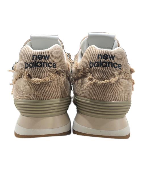 NEW BALANCE（ニューバランス）NEW BALANCE (ニューバランス) MIU MIU (ミュウミュウ) 574デニムスニーカー ブラウン サイズ:38の古着・服飾アイテム