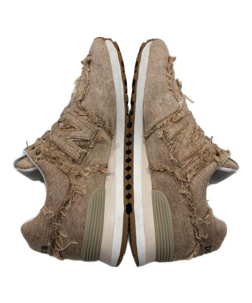 NEW BALANCE（ニューバランス）NEW BALANCE (ニューバランス) MIU MIU (ミュウミュウ) 574デニムスニーカー ブラウン サイズ:38の古着・服飾アイテム