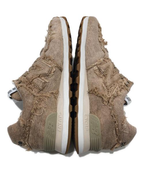 NEW BALANCE（ニューバランス）NEW BALANCE (ニューバランス) MIU MIU (ミュウミュウ) 574デニムスニーカー ブラウン サイズ:38の古着・服飾アイテム