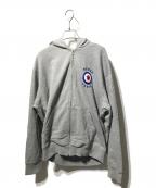 KENZOケンゾー）の古着「TARGET ZIP UP HOODIE（ターゲット　ジップ　アップ　フーディー）」｜グレー