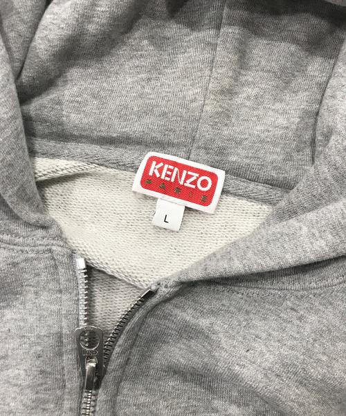 KENZO（ケンゾー）KENZO (ケンゾー) TARGET ZIP UP HOODIE（ターゲット　ジップ　アップ　フーディー） グレー サイズ:Lの古着・服飾アイテム