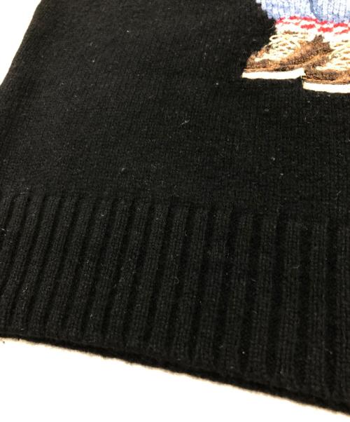 POLO RALPH LAUREN（ポロ・ラルフローレン）POLO RALPH LAUREN (ポロ・ラルフローレン) カシミヤ混ポロベアタートルネックニット ブラック サイズ:XSの古着・服飾アイテム