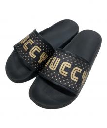 GUCCI（グッチ）の古着「ロゴスライドサンダル/サンダル」｜ブラック