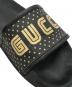 中古・古着 GUCCI (グッチ) ロゴスライドサンダル/サンダル ブラック サイズ:7：12000円