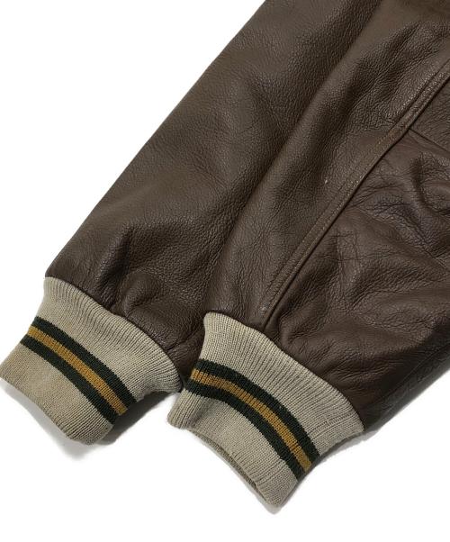 McGREGOR（マクレガー）McGREGOR (マクレガー) 切替スタジャン ブラウン×ブラック サイズ:Mの古着・服飾アイテム