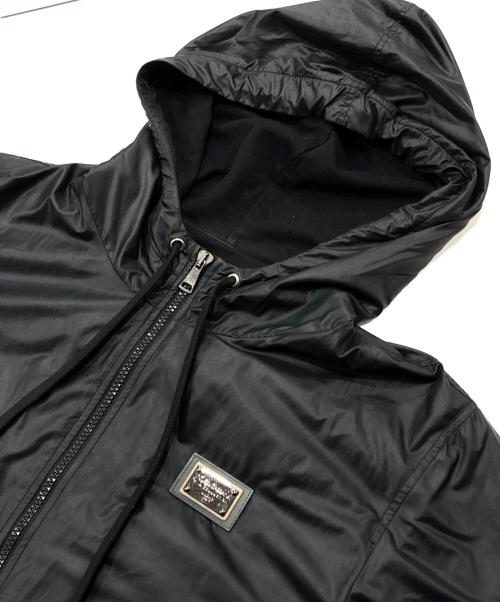 DOLCE & GABBANA（ドルチェ＆ガッバーナ）DOLCE & GABBANA (ドルチェ＆ガッバーナ) ナイロンフーディージャケット ブラック サイズ:44の古着・服飾アイテム