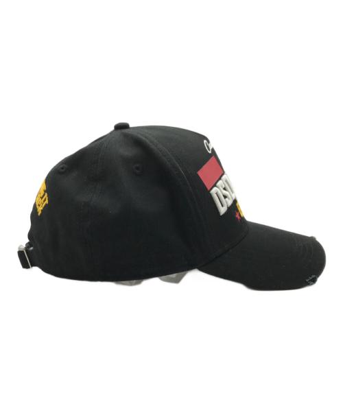 DSQUARED2（ディースクエアード）DSQUARED2 (ディースクエアード) カナディアンロゴキャップ/ベースボールキャップ ブラックの古着・服飾アイテム