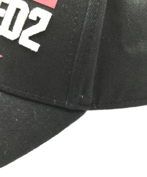 DSQUARED2（ディースクエアード）DSQUARED2 (ディースクエアード) カナディアンロゴキャップ/ベースボールキャップ ブラックの古着・服飾アイテム