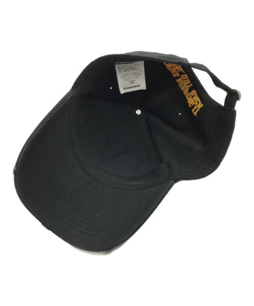 DSQUARED2（ディースクエアード）DSQUARED2 (ディースクエアード) カナディアンロゴキャップ/ベースボールキャップ ブラックの古着・服飾アイテム