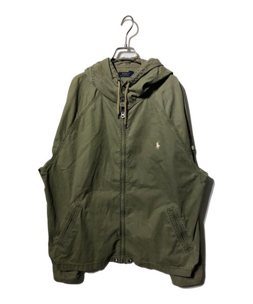 POLO RALPH LAUREN（ポロ・ラルフローレン）POLO RALPH LAUREN (ポロ・ラルフローレン) フーディージャケット カーキ サイズ:XXLの古着・服飾アイテム