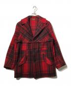 SOO WOOLEN MILLSスー ウーレン ミルズ）の古着「ウールハンティングジャケット」｜ブラック×レッド