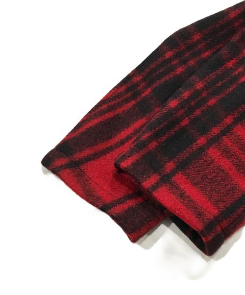 SOO WOOLEN MILLS（スー ウーレン ミルズ）soo woolen mills (-) ウールハンティングジャケット ブラック×レッド サイズ:表記なしの古着・服飾アイテム