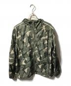 ARMANI EXCHANGEアルマーニ エクスチェンジ）の古着「総柄ナイロンジャケット/フーデッドナイロンジャケット」｜グリーン