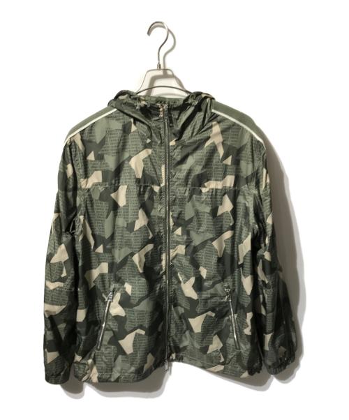 ARMANI EXCHANGE（アルマーニ エクスチェンジ）ARMANI EXCHANGE (アルマーニ エクスチェンジ) 総柄ナイロンジャケット/フーデッドナイロンジャケット グリーン サイズ:Lの古着・服飾アイテム