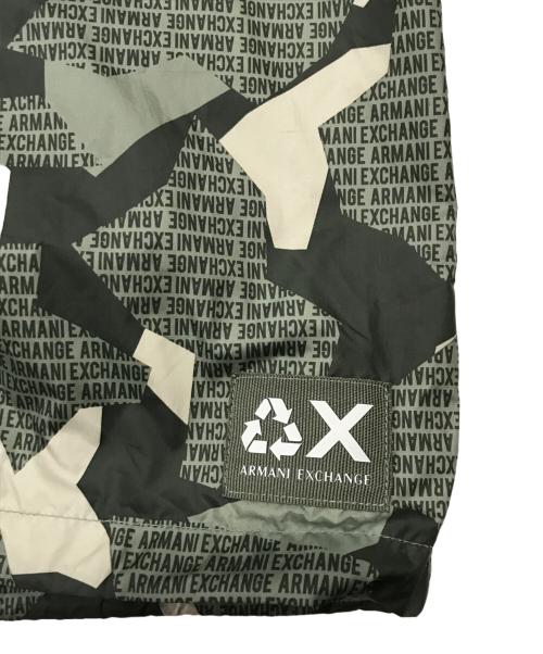 ARMANI EXCHANGE（アルマーニ エクスチェンジ）ARMANI EXCHANGE (アルマーニ エクスチェンジ) 総柄ナイロンジャケット/フーデッドナイロンジャケット グリーン サイズ:Lの古着・服飾アイテム