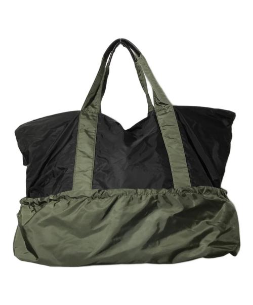 MONCLER（モンクレール）MONCLER (モンクレール) CRAIG GREEN (クレイグ グリーン) トートバッグ/NYLON TOTE BAG ブラック×カーキの古着・服飾アイテム
