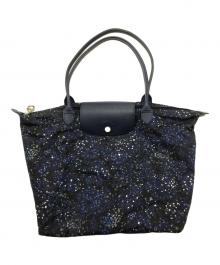 LONGCHAMP（ロンシャン）の古着「トートバッグ/ルプリアージュ」｜ネイビー