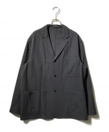 Graphpaper（グラフペーパー）の古着「Wool Kersey French Work Jacket」｜グレー