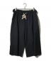 Y's（ワイズ）の古着「ウール ギャバ ワイド クロップド パンツ」｜ブラック