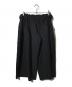 Y's (ワイズ) ウール ギャバ ワイド クロップド パンツ ブラック サイズ:1：15000円