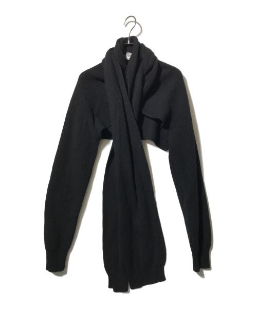 HERMES（エルメス）HERMES (エルメス) カシミヤニットボレロ ブラック サイズ:38の古着・服飾アイテム