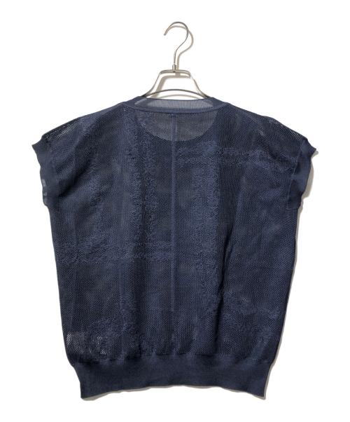 HERMES（エルメス）HERMES (エルメス) シルクメッシュカットソ- ネイビー サイズ:40の古着・服飾アイテム