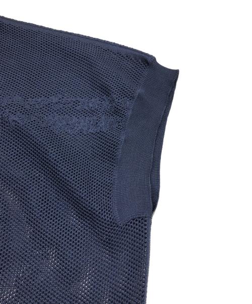 HERMES（エルメス）HERMES (エルメス) シルクメッシュカットソ- ネイビー サイズ:40の古着・服飾アイテム