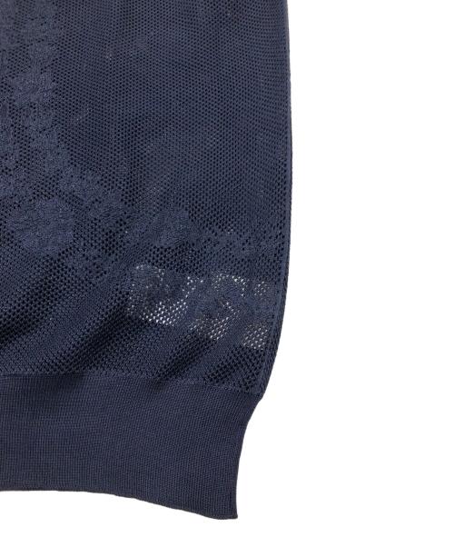 HERMES（エルメス）HERMES (エルメス) シルクメッシュカットソ- ネイビー サイズ:40の古着・服飾アイテム