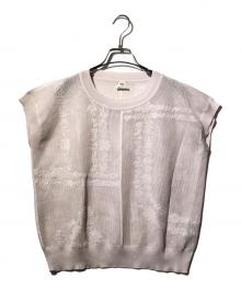 HERMES（エルメス）の古着「シルクメッシュカットソー」｜ベージュ