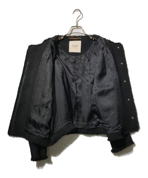 journal standard L'essage（ジャーナルスタンダード レサージュ）journal standard L'essage (ジャーナルスタンダード レサージュ) GIOLICATWEEDドルマンジャケット ブラック サイズ:Ｆの古着・服飾アイテム