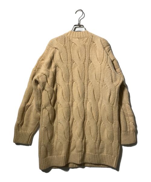 CELINE（セリーヌ）CELINE (セリーヌ) カシミヤミックスロングカーディガン ベージュ サイズ:Mの古着・服飾アイテム