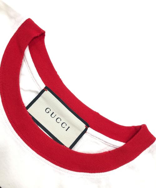 GUCCI（グッチ）GUCCI (グッチ) キャットプリントTシャツ ベージュ サイズ:XSの古着・服飾アイテム