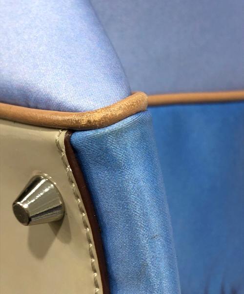 ANYA HINDMARCH（アニヤ・ハインドマーチ）ANYA HINDMARCH (アニヤ・ハインドマーチ) アニマルプリント転写トートバッグ ブルーの古着・服飾アイテム